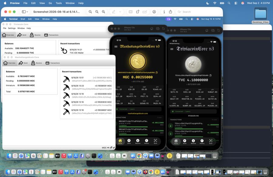 Manhattan Gold Coin wallet screenshot